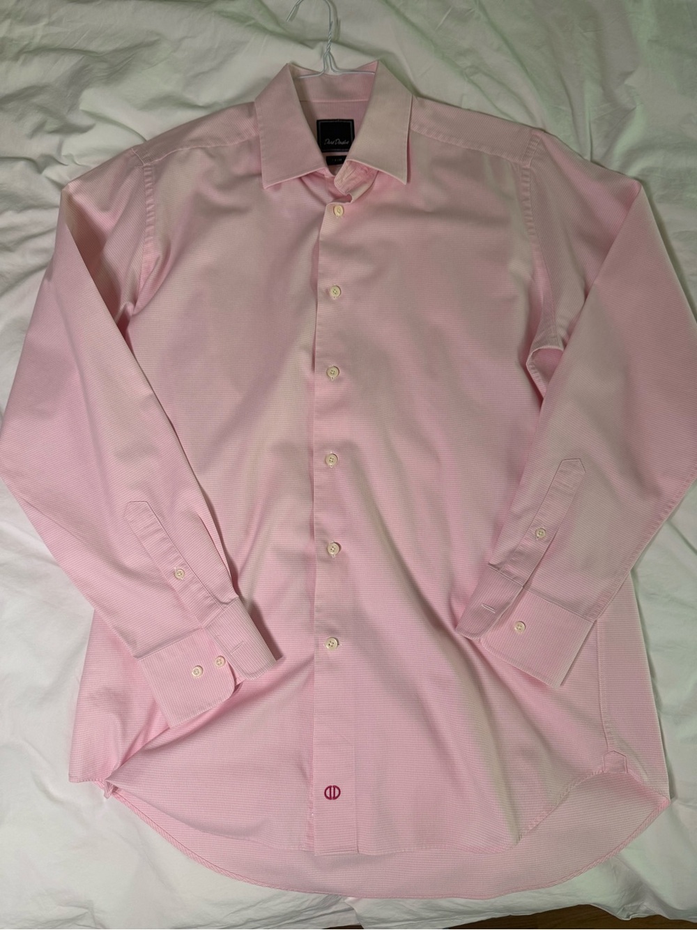 David Donahue Men's Light Pink Dress Shirt